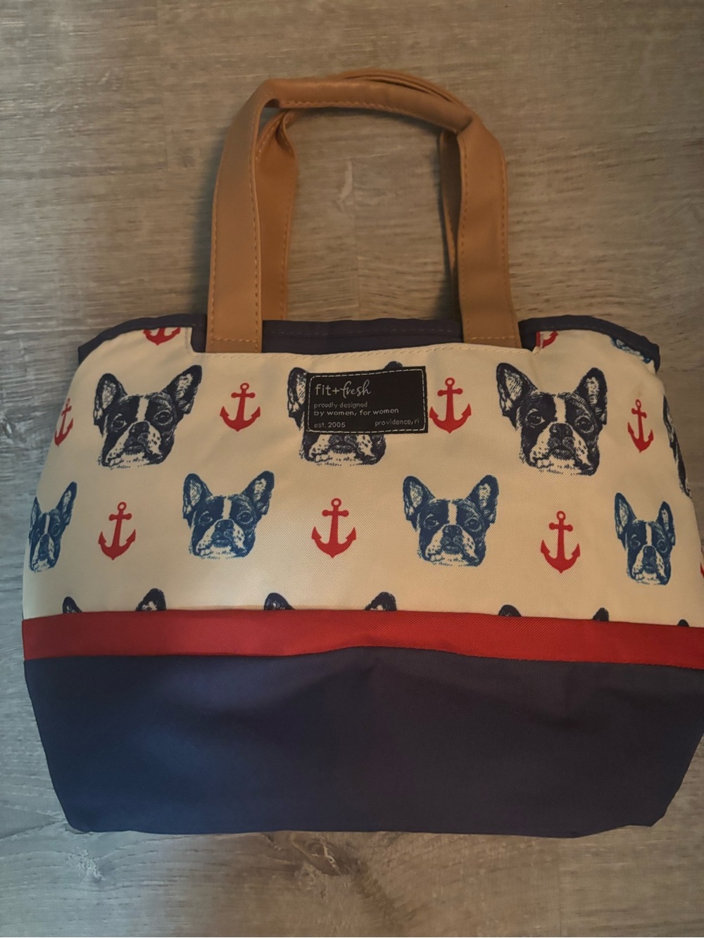 💙NEW FIT+FRESH INSALATED LUNCH/SNACK BAG~(FRENCH BULL DOG THEME)